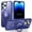 Darkblue, variant on Allytechgroup iPhone 14 Plus Case Magnetic, Compatible with Magsafe & Car Mount Adjustable Stand Ring Holder Heavy Duty Shockproof Anti-Scratch Matte Phone Case for iPhone 14 Plus, Purple