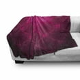 thumbnail image 3 of Magenta Soft Flannel Fleece Throw Blanket, Disc Shaped Fluid Dynamics with Circular Spherical Forms Whirls Rings Print Image, Cozy Plush for Indoor and Outdoor Use, 50" x 60", Magenta, by Ambesonne, 3 of 6