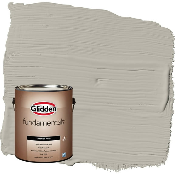 Glidden Fundamentals Ghost Writer / Beige Semi-Gloss Exterior Paint, 1 Gallon