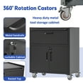 thumbnail image 4 of Heavy-Duty Metal Garage Storage Cabinet with Wheels - Sturdy and Durable Tool Storage Cabinet for Garage, Office, and Home Organizer Solutions, 4 of 11