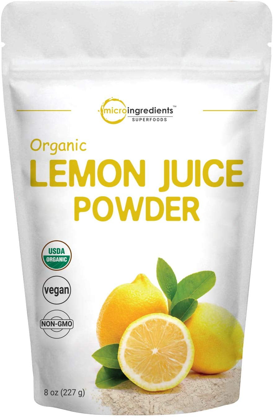 Micro Ingredients Organic Lemon Juice Powder, 8 Ounce, Great Flavor
