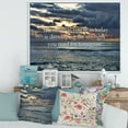 thumbnail image 2 of Inspirational Quote and Ocean 32 in x 16 in Framed Photography Canvas Art Print, by Designart, 2 of 5