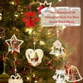 thumbnail image 3 of 9 Pcs 3D Christmas Wooden Ornaments Christmas Unfinished Wood Cutouts with Hole for Christmas Party Decorations, 3 of 7
