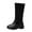 Black, variant on Toddler Girls Boots Girls Knee High Boots Winter Lace up Zipper Mid Calf Boots Leather Goth Sole Boot Fashion Dress Shoes Size 11.5,(Red Little Kids 11.5)