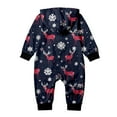thumbnail image 3 of Hwmodou Christmas Family Matching Pajamas Set Cozy Homewear Cute Snowflake Reindeer Print Hooded Loungewear6 For Adults Kids Xmas Sleepwear Set, 3 of 7