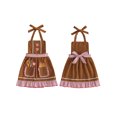 thumbnail image 5 of RUINIXCW Baby Girl Christmas Dress Halter Apron Dress Toddler Gingerbread Costume, 5 of 8