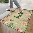 thumbnail image 5 of Hello Floral Decor Door Mat - Spring Summer Welcome Mats Outdoor Color Flowers Doormat Non Slip Rubber Flowers Decorative Front Door Mats Indoor Rug 17" x 30", 5 of 6