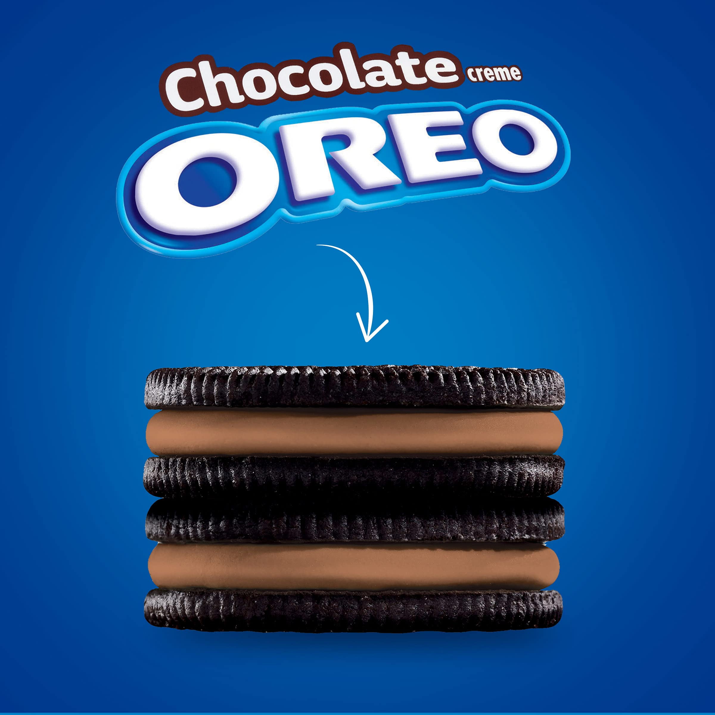 OREO Chocolate Creme Chocolate Sandwich Cookies, Family Size, 18.71 oz (Pack of 16)