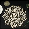 thumbnail image 4 of 2/6 Pieces Flower Hollow Placemat Lightweight PVC Heat Insulation Pad Anti-scalding Table Mat Portable Dining Mats 2pcs, 4 of 9