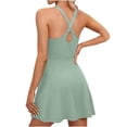 thumbnail image 3 of Zedker Womens Tennis Dress with Shorts Underneath Athletic Dress for Women Golf Dresses Summer Outfits for Workout Mint Green L, 3 of 10