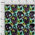 thumbnail image 1 of oneOone Cotton Jersey Sea Green Fabric Skull Dress Material Fabric Print Fabric By The Yard 58 Inch Wide, 1 of 1