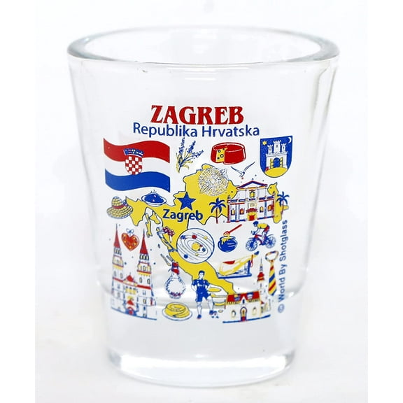 Zagreb Croatia Great Croatian Cities Collection Shot Glass