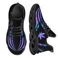 thumbnail image 1 of Zapatillas de deporte con cordones de estilo moderno con estampado de hojas de marihuana en degradado para mujer, zapatos planos transpirables e informales, 1 of 6