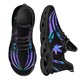 thumbnail image 1 of Zapatillas de deporte con cordones de estilo moderno con estampado de hojas de marihuana en degradado para mujer, zapatos planos transpirables e informales, 1 of 6
