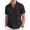 Q7-Black, variant on Button Down Shirt for Men Short Sleeve Linen Shirts Cuban Collar Textured Wrinkle Free Tops Casual Lightweight Breathable Summer Beach Clothes,Purple L