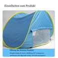 thumbnail image 5 of Beach Shelter Pop Up Beach Tent, Automatic Portable Tent Sun Protection Pop Up Tent for 2-3 People, UV Protection 50+ Camping Tent Wind Protection Small Pack Size for Families Beach with Carry Bag, 5 of 5