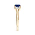thumbnail image 3 of ANGARA Lab Grown 2.2 Ct Blue Sapphire & Trapezoid Diamond Hidden Engagement Ring in 14K Yellow Gold for Women (Size-8mm) | Anniversary, Jewelry Gift for Women | Lab Grown Blue Sapphire Ring, 3 of 8