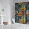 thumbnail image 3 of Rideaux de Douche Réutilisables Art Abstrait Rétro Floral Botanique (2), Doublure de Rideau de Douche Décorative en Polyester, Ensemble de Rideaux de Douche avec Encliquetage, 72x72 Pouces, 3 of 4
