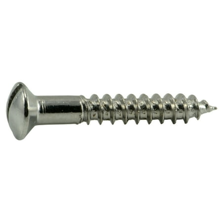 

#4 x 3/4 Steel Slotted Oval Head Wood Screws