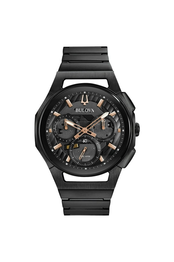 Men's CURV Chronograph Black IP Stainless Steel Watch