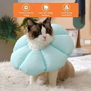 Avont Cat Cone Collar Soft, Adjustable Recovery E Collar Alternative for Cats Kittens Puppies, Elizabethan Neck Cone of Shame to Prevent Licking Biting After Surgery Protect Wounds -Blue(S)