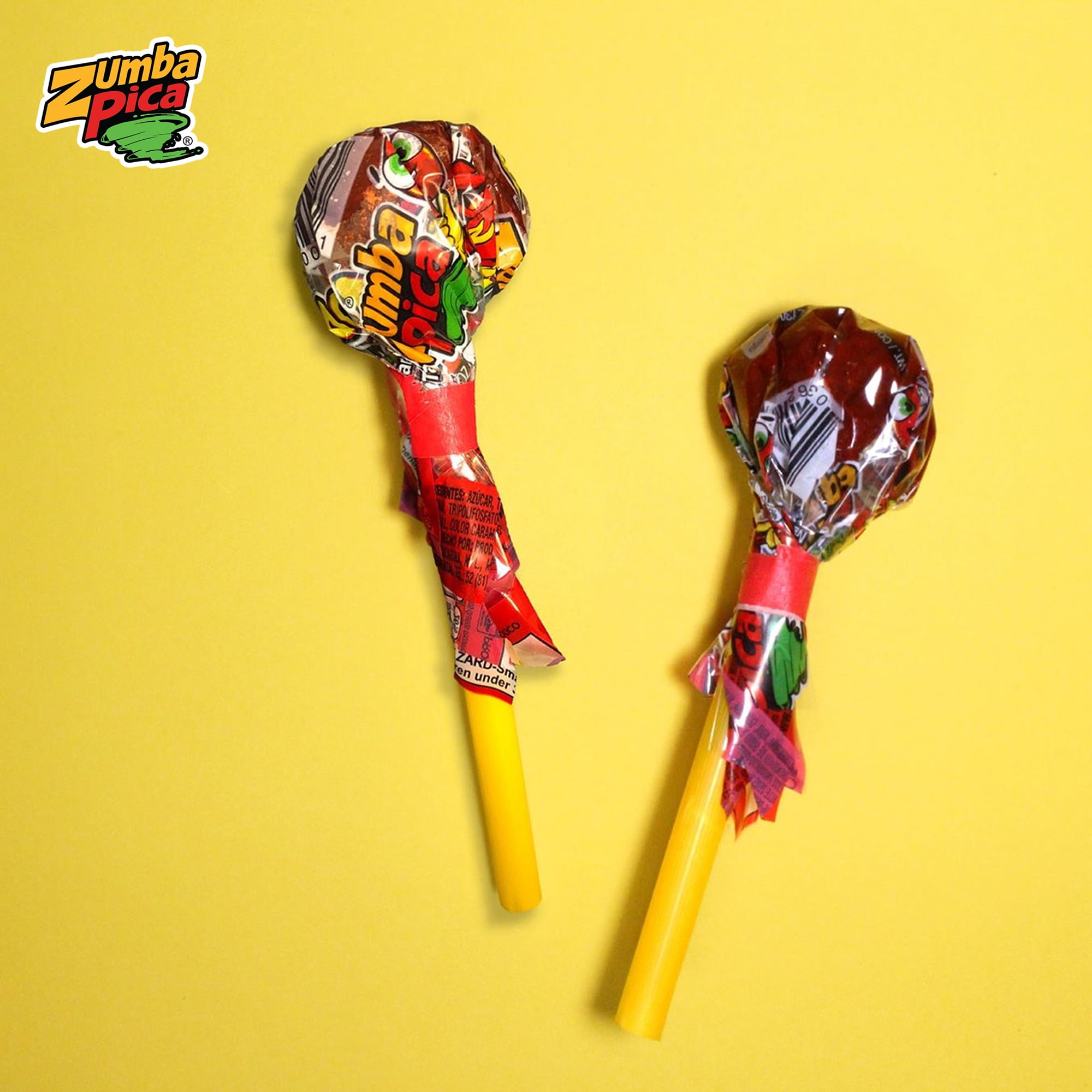 (3 pack) Zumba Pica Zumbaleta Tamarind Lollipops, Mexican Tamarind Flavored Lollipops, 10 Count
