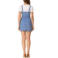 thumbnail image 3 of INSPIRE CHIC Women's Jean Button Down Adjustable Strap Denim Suspender Skirt, 3 of 6