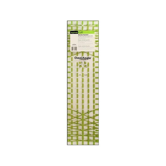 RA624 OMNIGRID OMNIANGLE RULER NON SLIP NEON WEDGE 6X24
