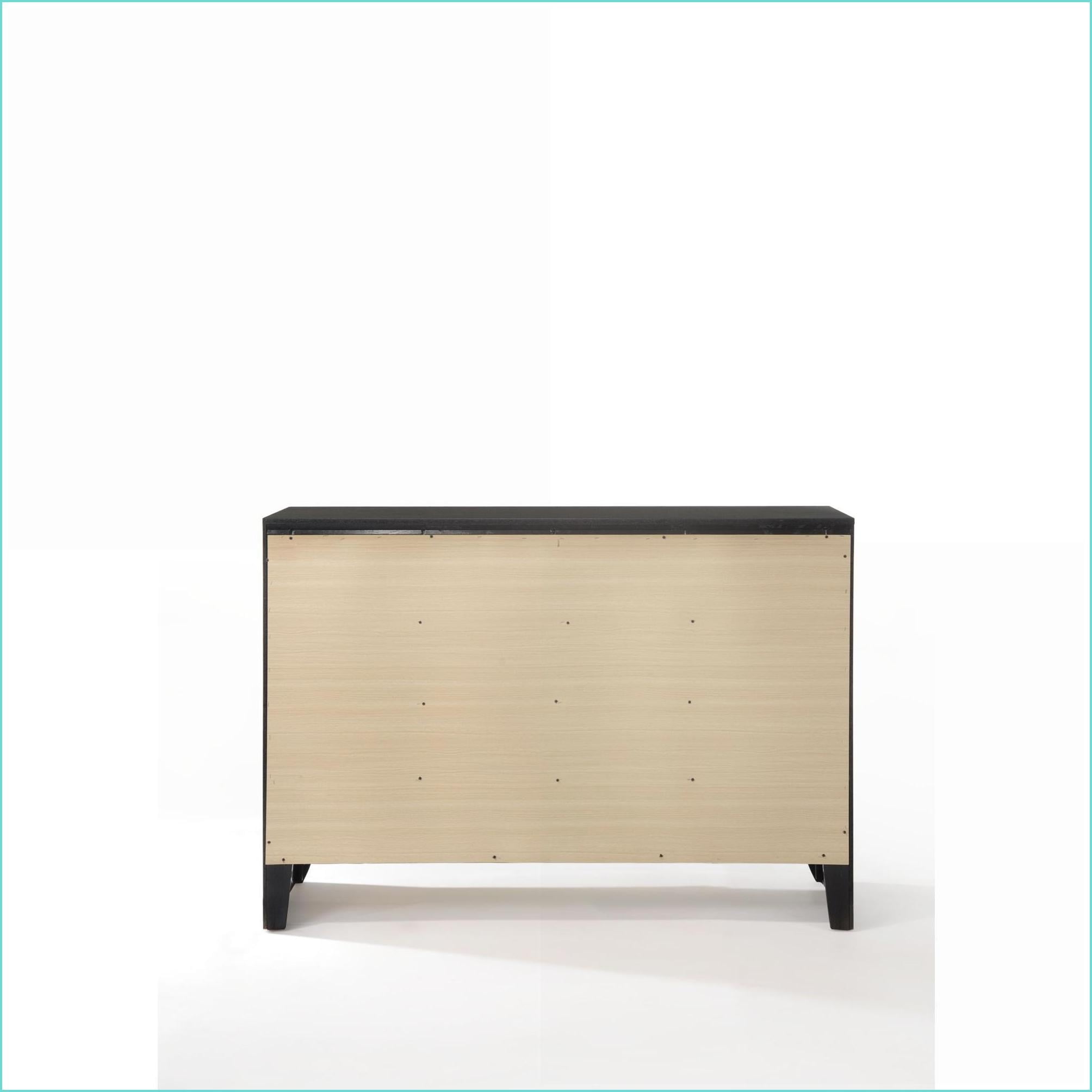 Dressers, Modern Black Finish 8-Drawer Dresser | No Assembly | Black | Synthetic Wood