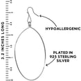 thumbnail image 4 of Humble Chic Dangle Hoop Earrings for Women - 925 Sterling Silver Plated Large Hoops, 4 of 7