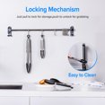 thumbnail image 7 of Bundlepro Stainless Steel Kitchen Locking Cooking Tongs with Silicone Tips,Set of 3-7" 9" 12",Black, 7 of 7