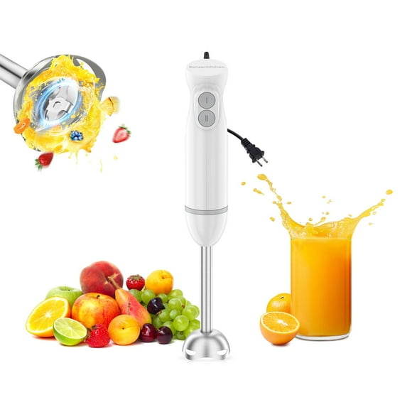 Batidora de mano Bonsenkitchen Immersion 300W 2 velocidades blanca