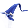 thumbnail image 4 of Disfraz Premium Sombrero De Fieltro Sombrero de bruja de fieltro para fiesta de Halloween, sombrero de bruja ajustable para fiesta (azul), 4 of 6