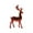 Orange, variant on DAMAI 2 Pcs Christmas Reindeer Figurines Decorations, Sitting Standing Xmas Deer Statues, Glossy Elk Sculpture Tabletop Ornaments for Mantel Fireplace Table Centerpieces Home Décor(Green)