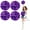 Purple, variant on LINLIN 12 Pack Cheerleading Pom Poms,Metallic Cheering Squad Pompoms for Team Sports Football Dance Cheering Kids Adults
