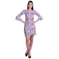 thumbnail image 2 of Moomaya Womens Imprimé Courte Robe Cloche Manches Robes de Décalage pour les Femmes Occasionnels Vêtements d'Été, 2 of 6