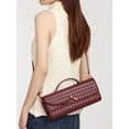 thumbnail image 3 of Women's Woven PU Leather Clutch Bag - Small Crossbody Shoulder Purse with Adjustable Strap, 3 of 6