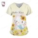 thumbnail image 3 of Camisetas de verano con cuello en V de Hello Kitty, camisetas de hospital para mujer 2023, uniforme de enfermera, ropa de mujer, camisetas con bolsillo, camisetas, 3 of 5