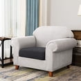 thumbnail image 2 of CHUN YI 1 Piece Cushion Cover Spandex Stretch Textured Grid Box Cushion Seat Slipcover, 2 of 6