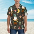 thumbnail image 4 of Balery Gnome Insect Frog Print Men's Hawaiian Shirts Short Sleeve Beach Shirt Relaxed Fit Vacation Button Down Shirts-Medium, 4 of 9