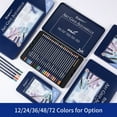 thumbnail image 2 of TFixol12/24/36/48/72 Professional Watercolor Pencils Set Water Soluble Colored Pencils with Brush Metal Box Water Color Pencils Art Supplies for School Students Adults Artist for Drawing Sketching Pai, 2 of 7