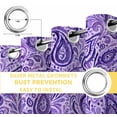 thumbnail image 6 of Vintage Purple Blackout Curtains for Bedroom/Living Room, Thermal Insulated Kitchen Curtains, Retro Botanical Abstract Art Grommet Darkening Window Treatment Drapes 42"x63"x2, 6 of 8