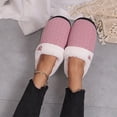 thumbnail image 4 of Women's Plush Memory Foam House Slippers - Warm & Non-Slip Fuzzy Slippers for Indoor Use, 4 of 14