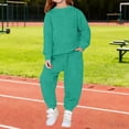 thumbnail image 2 of EnJoCho Youth Boys Athleti𝖼 Outfits 3D Letter Graphic Crewneck Sweatshirts Elastic Waist Joggers Sweatpants Teens Fall Cute Clothes Sportswear Track Suit Activewear, 2 of 9