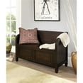 thumbnail image 2 of Atlin Designs Traditional Wood Entryway Storage Bench in Chestnut Brown, 2 of 5
