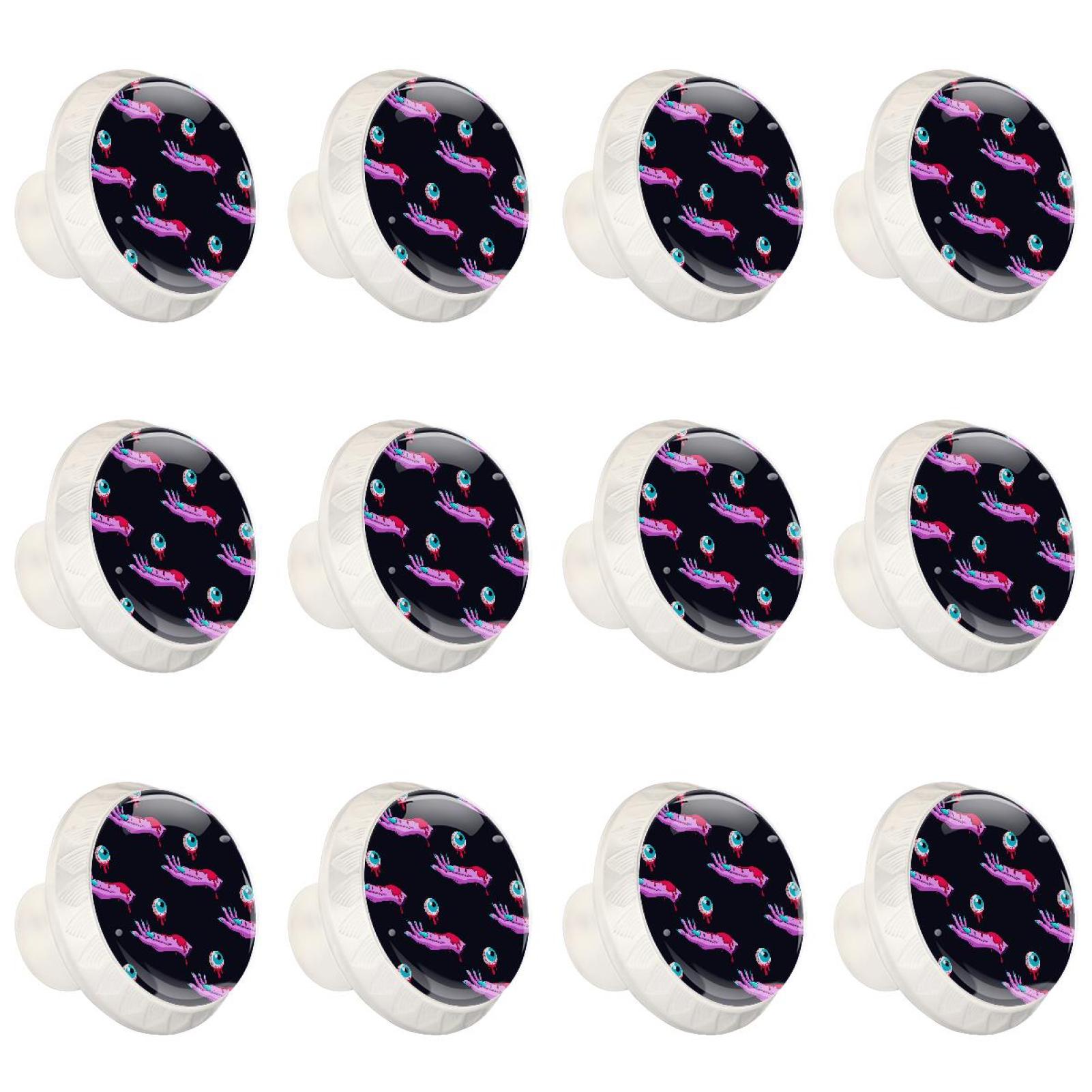 12 Pcs Hand Eyeball Knobs for Kitchen Cupboard Dresser Bookcase