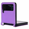 thumbnail image 3 of TECH CIRCLE for Samsung Galaxy Z Flip 4 5G  Case, Slim Lightweight Rugged Shockproof Folding Card Slot Case Cover For Samsung Z Flip 4 6.7 inch 2022,Purple, 3 of 6