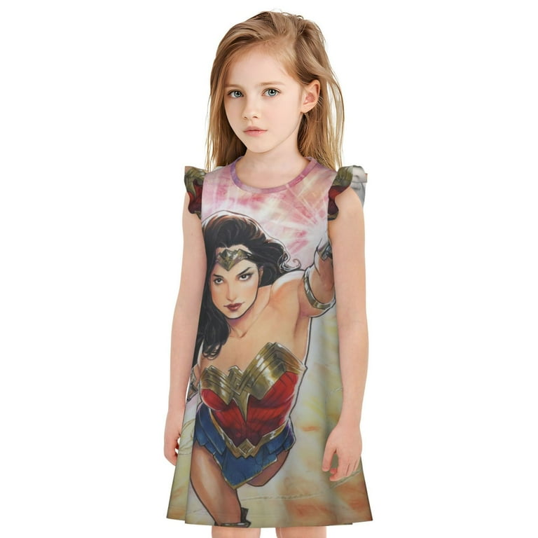 Clothing Wonder Woman Pajamas 4t Wonder Woman Girls Nightgown Cute
