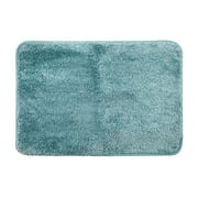 Mainstays 16-Piece Blue Floral Shower Curtain Bathroom Set with Rug, 12 Hooks, Soap Dispenser and Tray