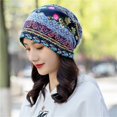 thumbnail image 1 of Gorro de cuello alto con estampado de flores, estilo japonés, fresco, con estampado de flores, hojas de melón y crisantemo, de algodón fino y transpirable, 1 of 6